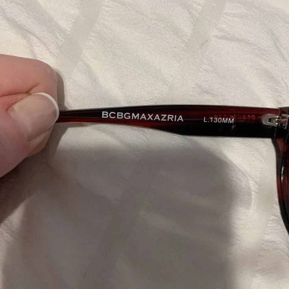 BCBGmaxazria New Embrace Wine Combo Red Round Sunglasses